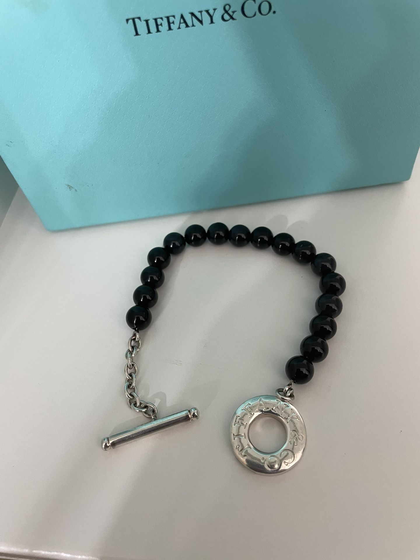 Tiffany & Co 925 Silver And Beaded Bracelet 