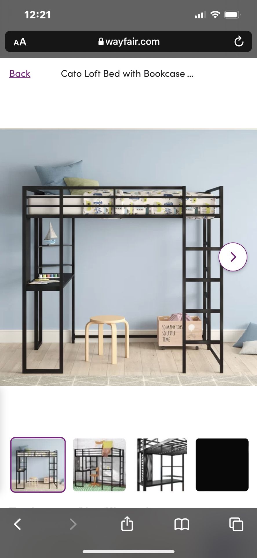 Full Cato Loft Bed with Bookcase by Mack & Milo™