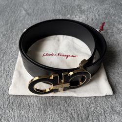 SALVATORE FERRAGAMO REVERSIBLE AND ADJUSTABLE GANCINI BELT 
