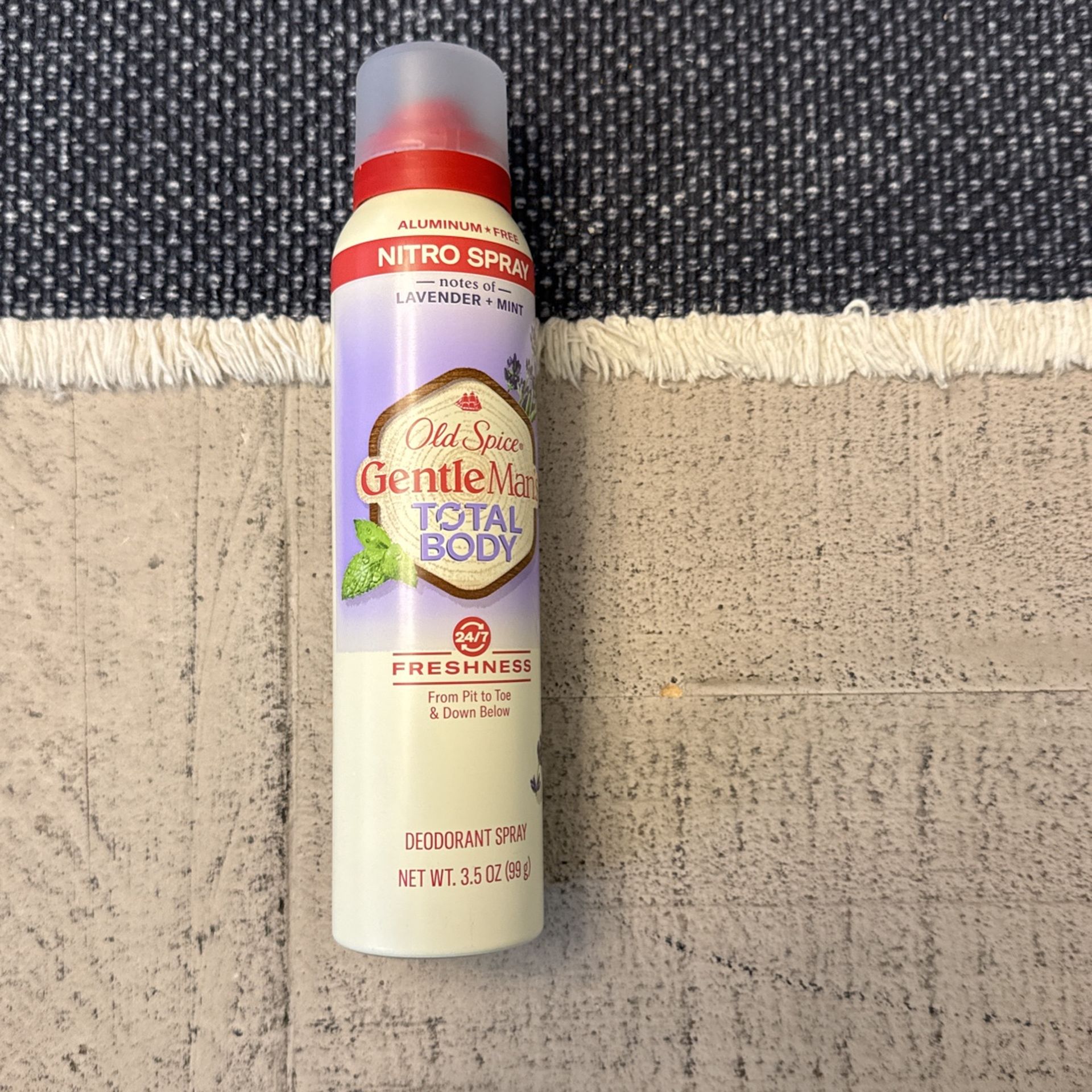 Old Spice GentleMan's Blend Total Body Deodorant for Men, Lavender Mint, Aluminum Free Spray, 3.5 oz