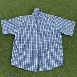 Vintage U.S. Polo Assn. Plaid Short Sleeve Button Up 