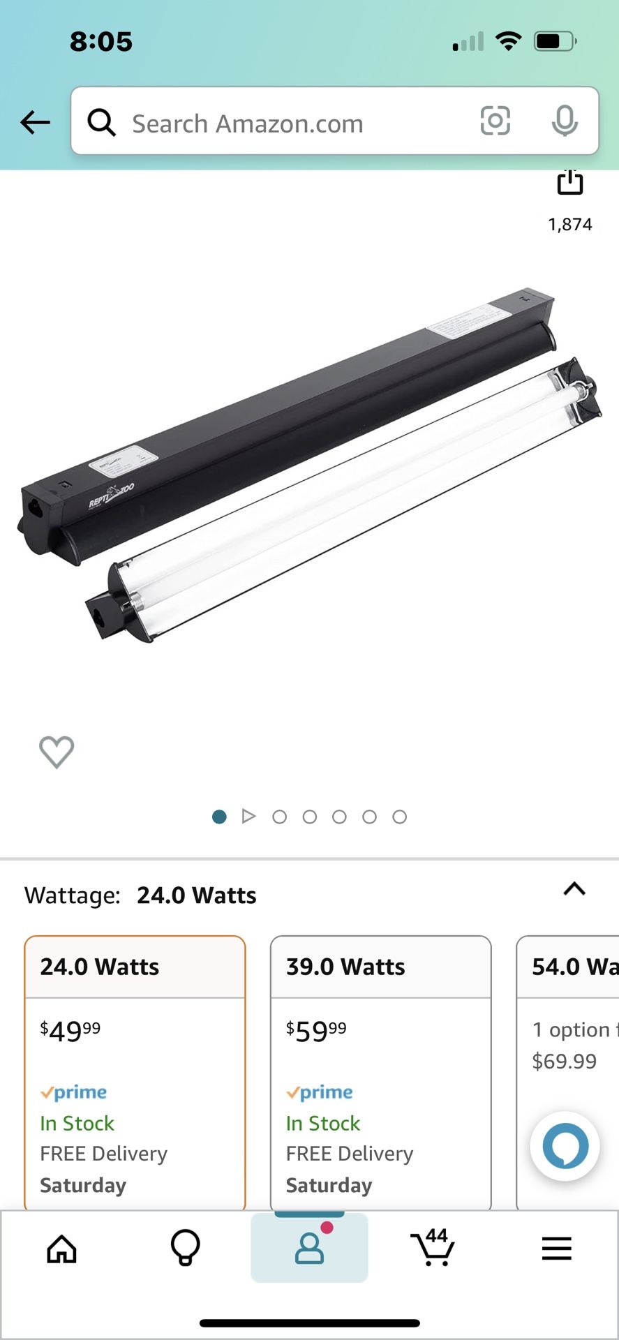 Reptile Uvb T5 Light With 3 Bulbs