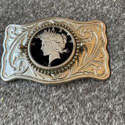 Lazer Cut Liberty Peace Belt Buckle