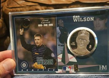 Seattle Mariners Dan Wilson and Raul Ibanez coin cards