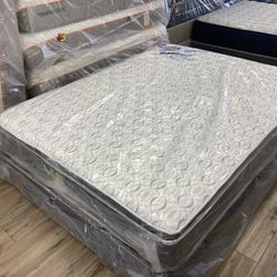 Queen Size Pillow Top Mattress $170( With Box Springs $210) 