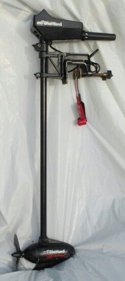 Sears Diehard 15# Thrust Trolling Motor 4-Speed 12V + Prop + Mount