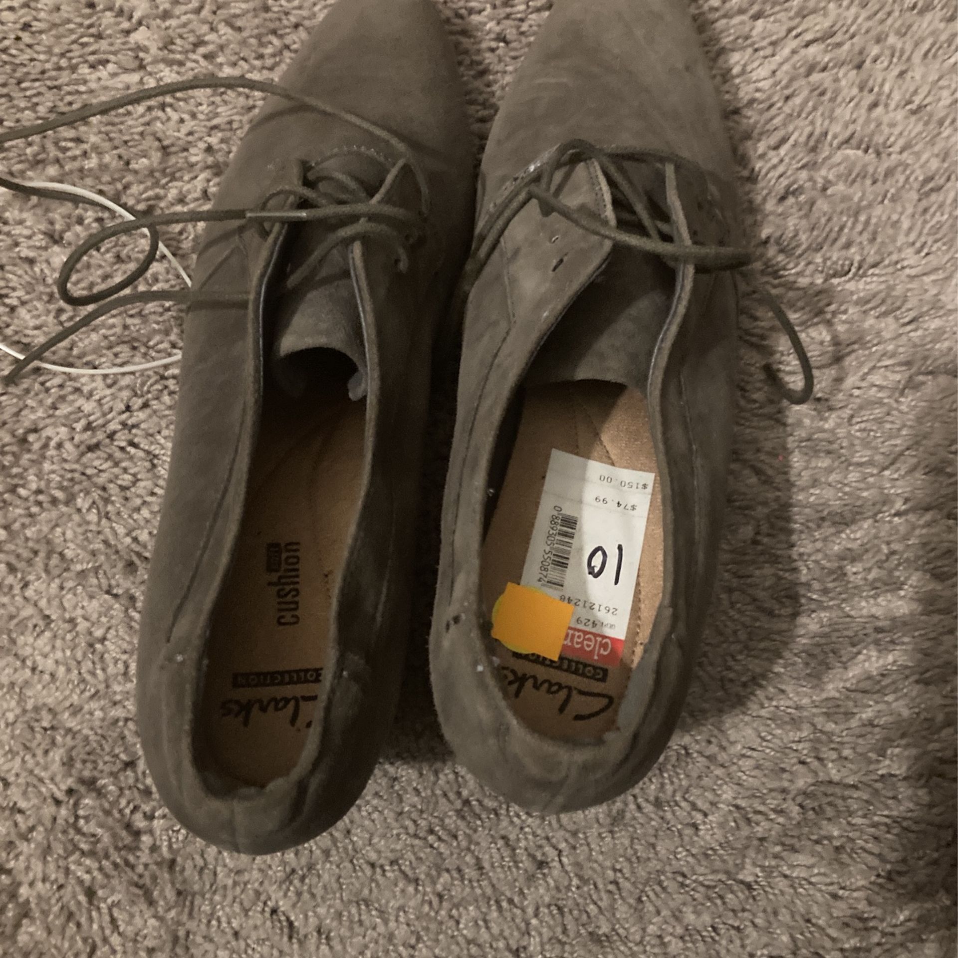 Clarks Size 10 Grey Shoes