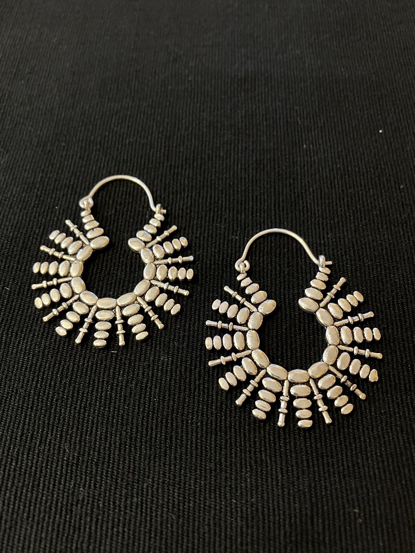 Silver Hoop design earrings