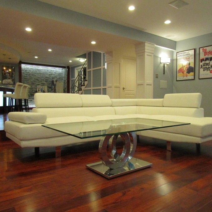 New! Modern White Leather Sectional *FREE SAME-DAY DELIVERY*