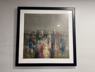 Modern Cityscape Painting - 34.5in