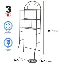 High Quality Metal 3-Shelf Over the toilet Space Saver ( Brand New With Box)