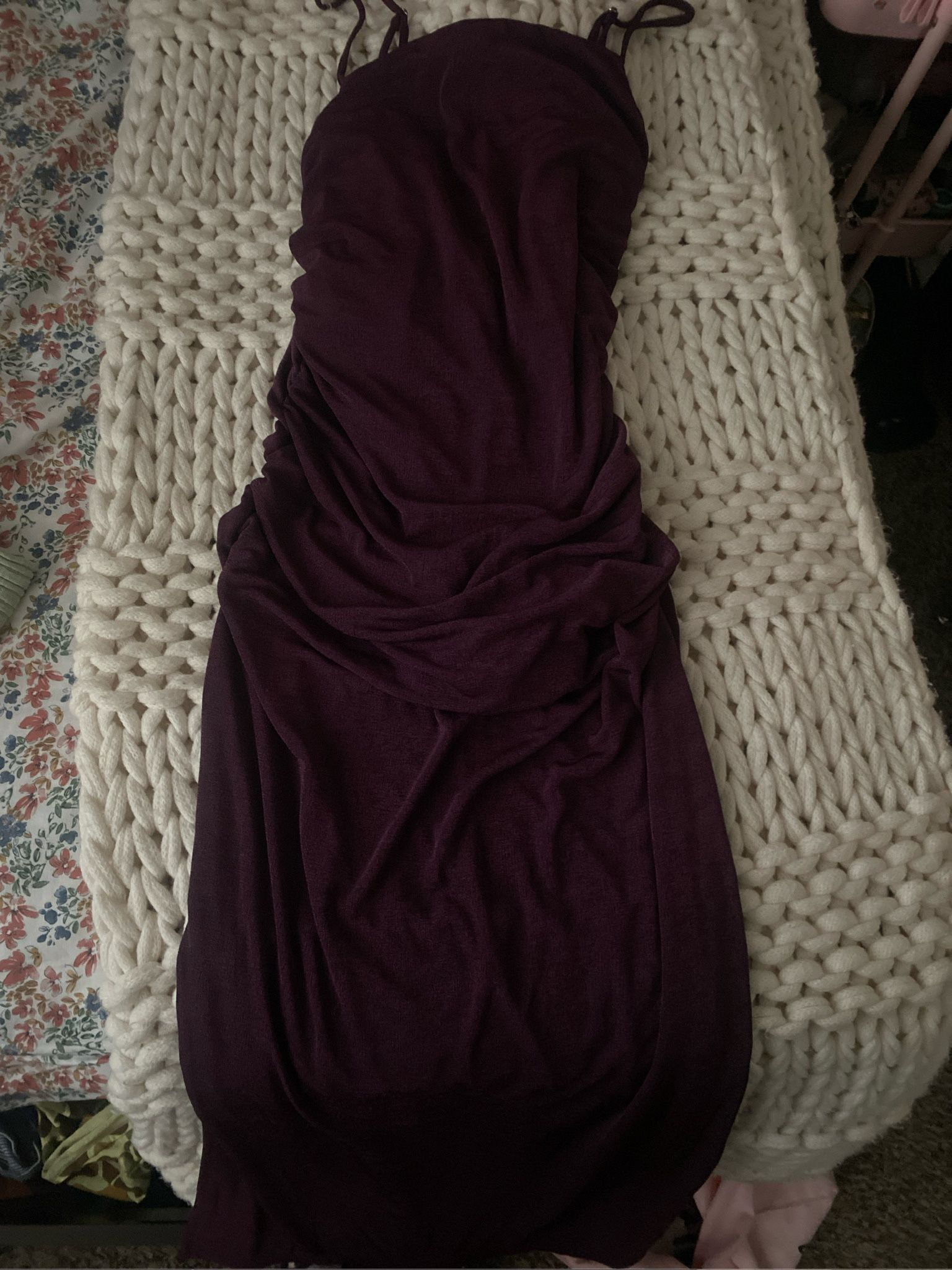 purple maxi dress