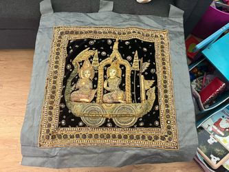 Vintage Thai Burmese Kalaga With Stones