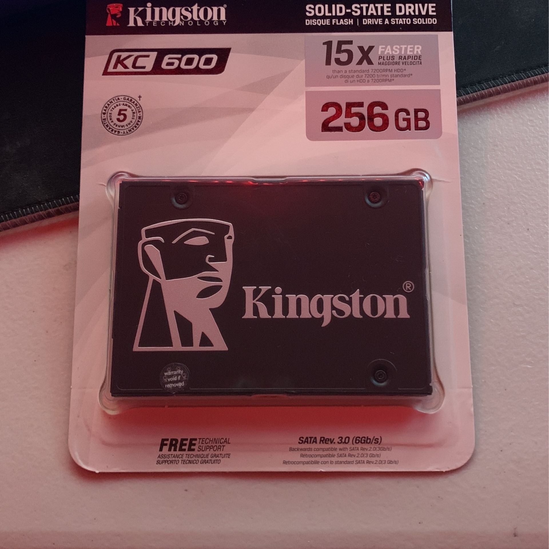 Kingston KC600 256GB 2.5 Inch SATA3 SSD NEW