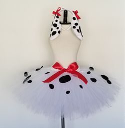 Dalmatian Tutu Skirt with Ears and Tail