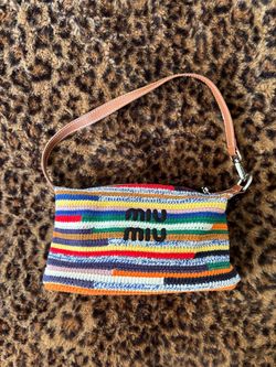 miu miu multi color crochet shoulder bag❤️💚💙💛