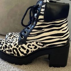 Womens Aldo Boots With Animal Print Brand New
