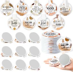 Y1tvei Bible Verse Folding Mirrors - 36Pcs Boho Christian Gifts Bulk Bible Verse