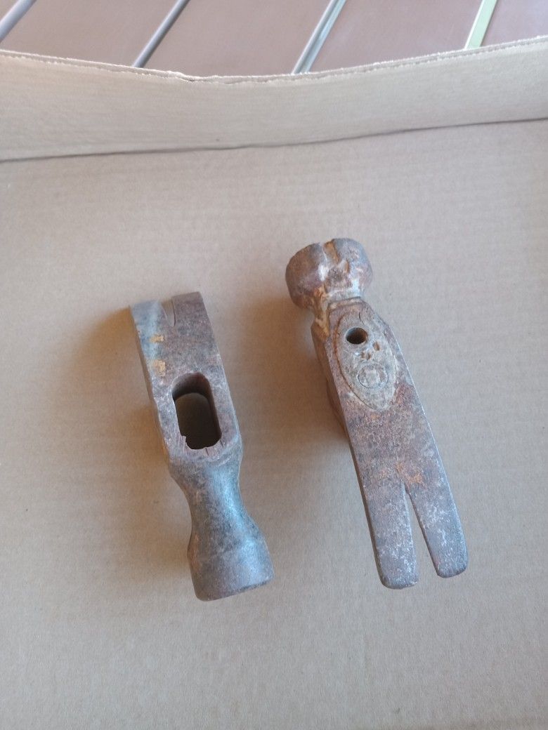 2 Steel Claw Hammer Heads