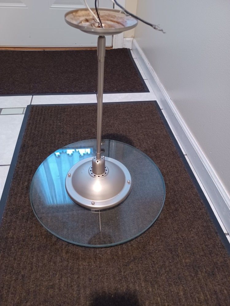Glass & Brushed Nickel Pendal Light Fixture