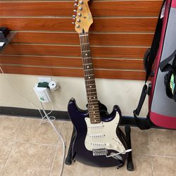 Navy Fender Electric Guitar 
