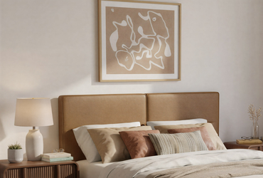 Cove Brown Floating Queen Headboard