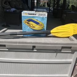 Inflatable Boat And Oars - Pool