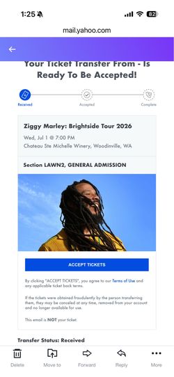 Ziggy Marley Tickets Château St. Michelle