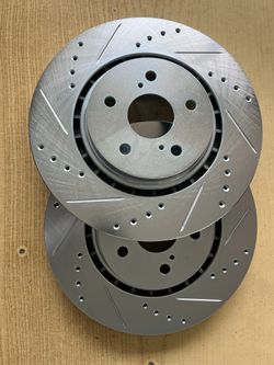 Lexus NX350 22-23-24-25-26 Front Drill Slot Rotors Ceramic Brake Pads