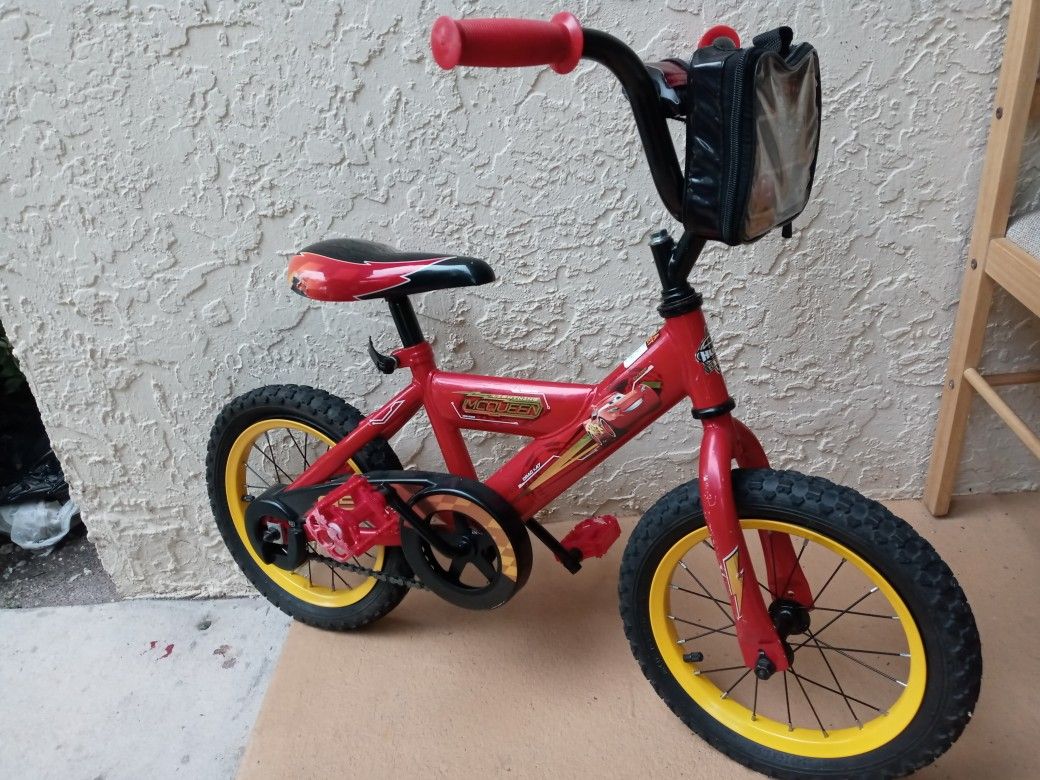 Huffy Disney Cars Lightning McQueen 14" kids children boys Bike bicycle (Ages 3-6, Height 37"-46")