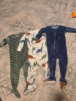 18 month Carter's Baby Footed Pajamas Set of 3