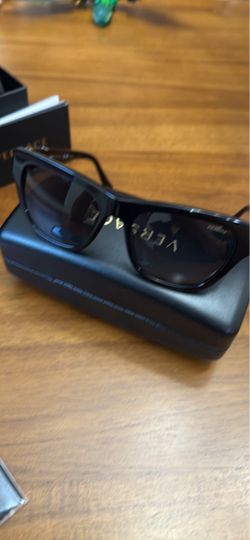 Versace Black Square Sunglasses with Case