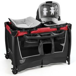 Convertible & Movable Baby Playard with Music Player