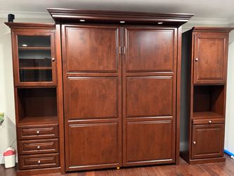 Cherry Wood Murphy Bed Wall Unit