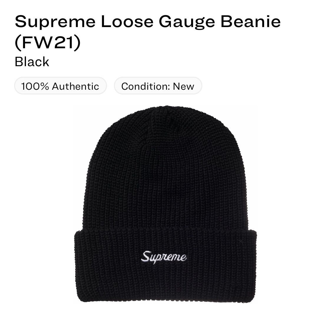 Supreme Loose Gauge Beanie FW21