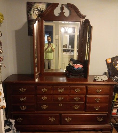 Large Dresser With Mirror