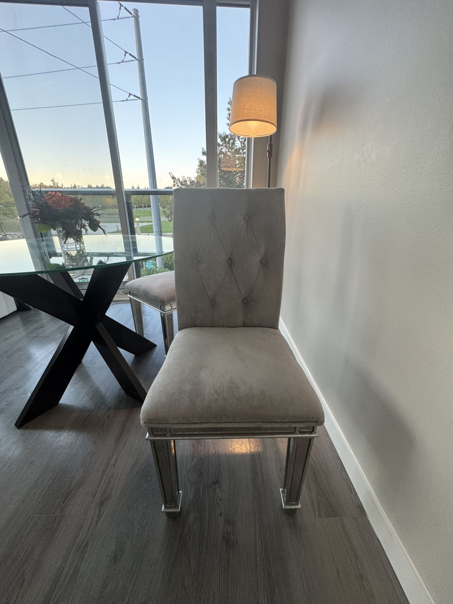 Round Kitchen Table W/ Two Chairs 