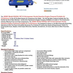 Gas Power Air Compressor 