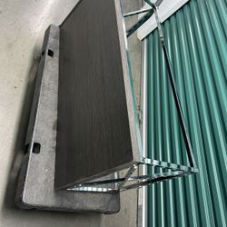 Sleek Modern Console Table with Chrome Frame