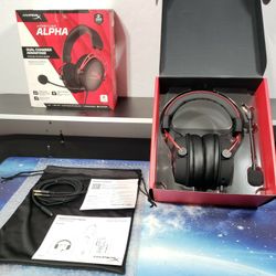 New HyperX Cloud Alpha Gaming Headset Headphone Wired Detachable Noise Cancelling Microphone Dual Chamber Drivers Memory Foam Over-ear Soft Leatherett