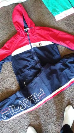 Exclusive fila sweat suit size Large