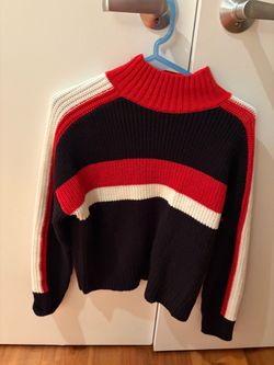 Evereve Black and Red Pullover Sweater