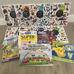 Stickers, educational books etc
