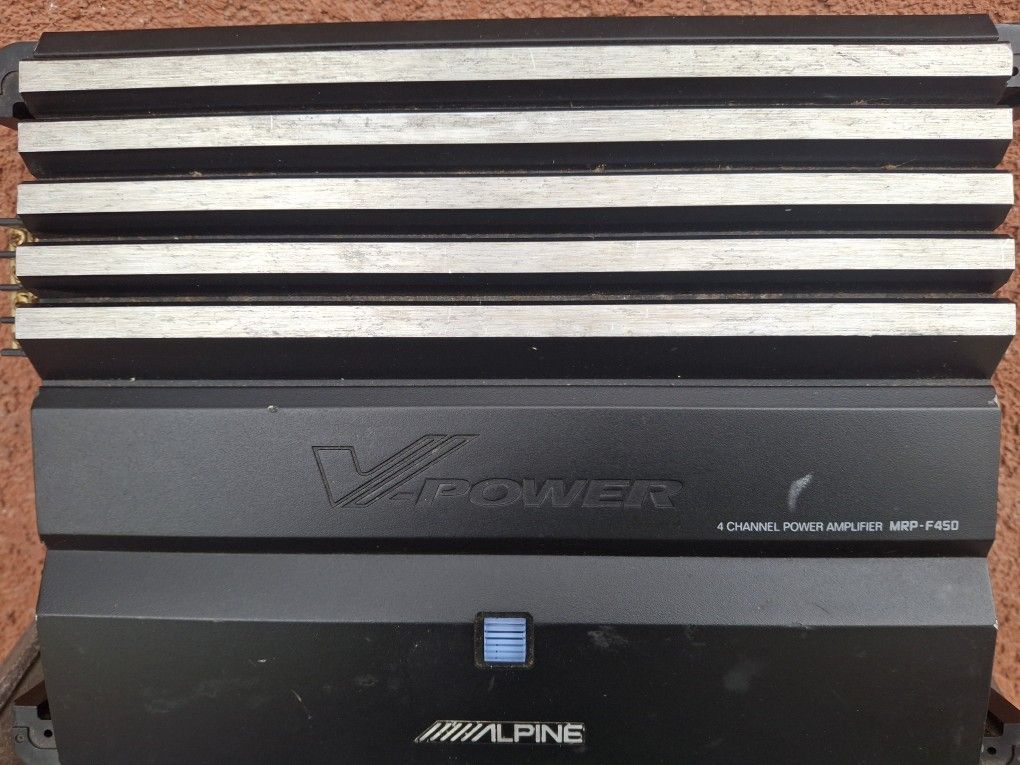 AMPLIFICADOR AMPLIFIER ALPINE 4 CHANELS GOOD CONDICIÓN ABLO ESPAÑOL