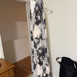 Calvin Klein Black and White Floral Dress