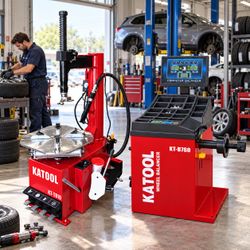 KT-T810 & KT-B760 Heavy-Duty Tire Changer and Wheel Balancer Set