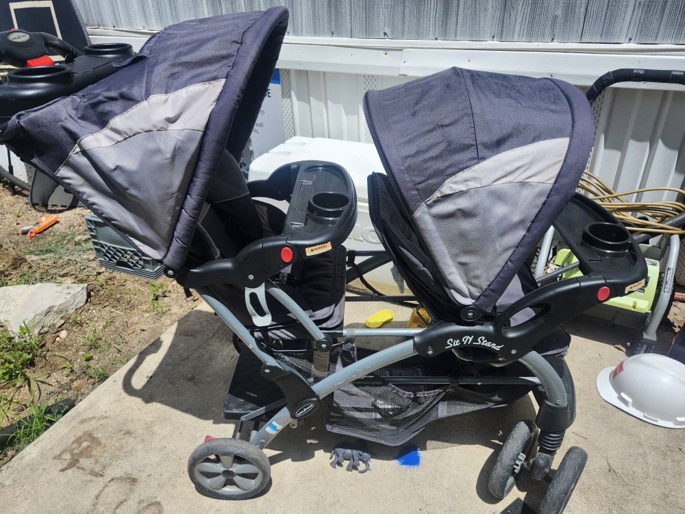 Baby Trend Sit and Stand Convertible Double Stroller 