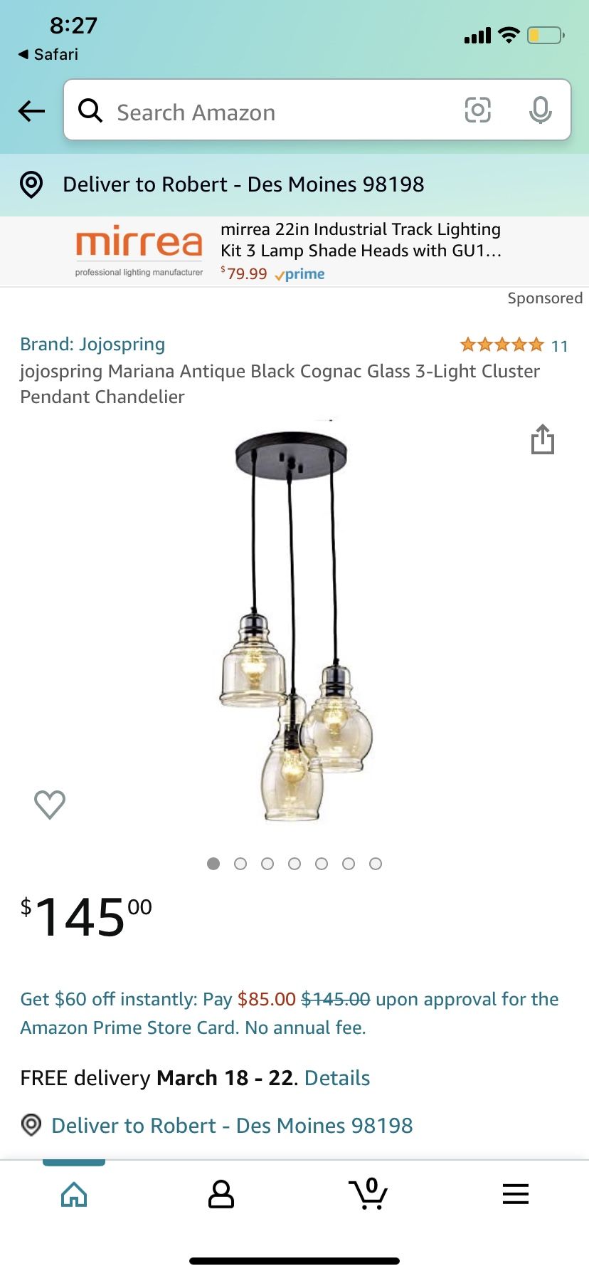 3 Light Cluster Pendent