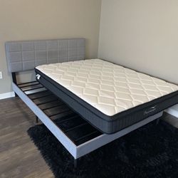 Full Size Bed Frame W/ Mattress 