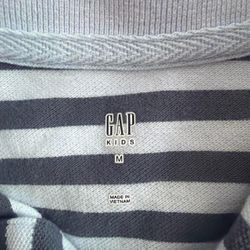 KIDS Blue and light blue striped polo shirt